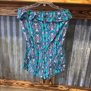 Aztec print romper